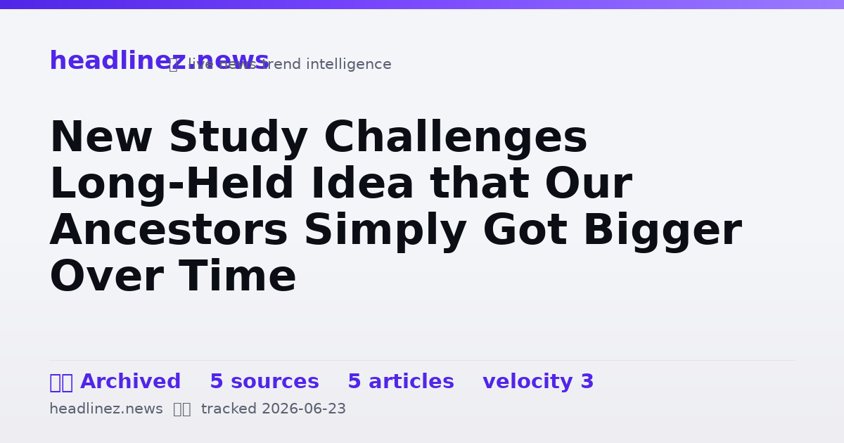 Visual summary for New Study Challenges Long-Held Idea that Our Ancestors Simply Got Bigger Over Time