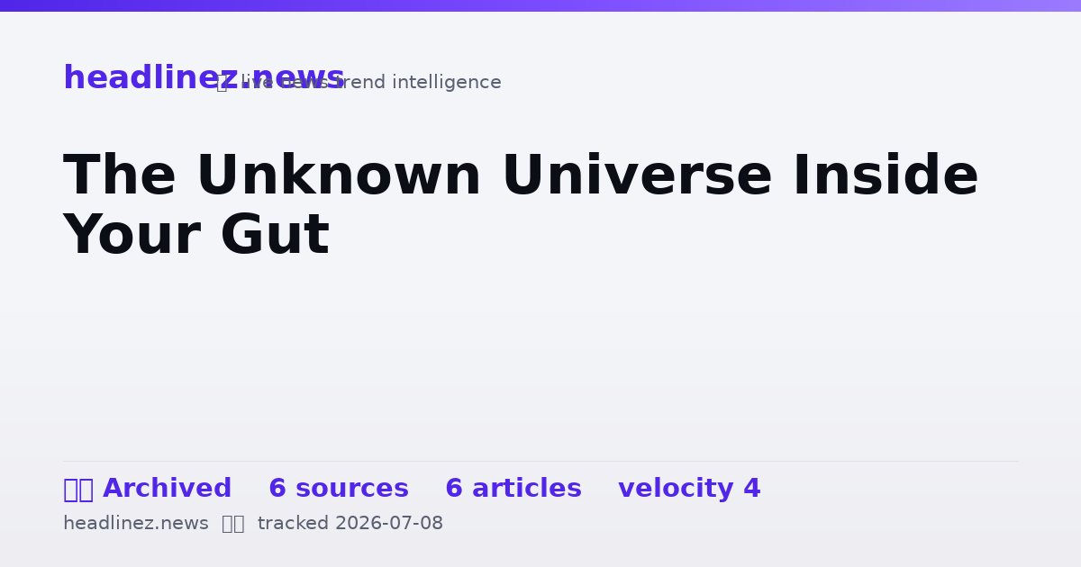 Visual summary for The Unknown Universe Inside Your Gut