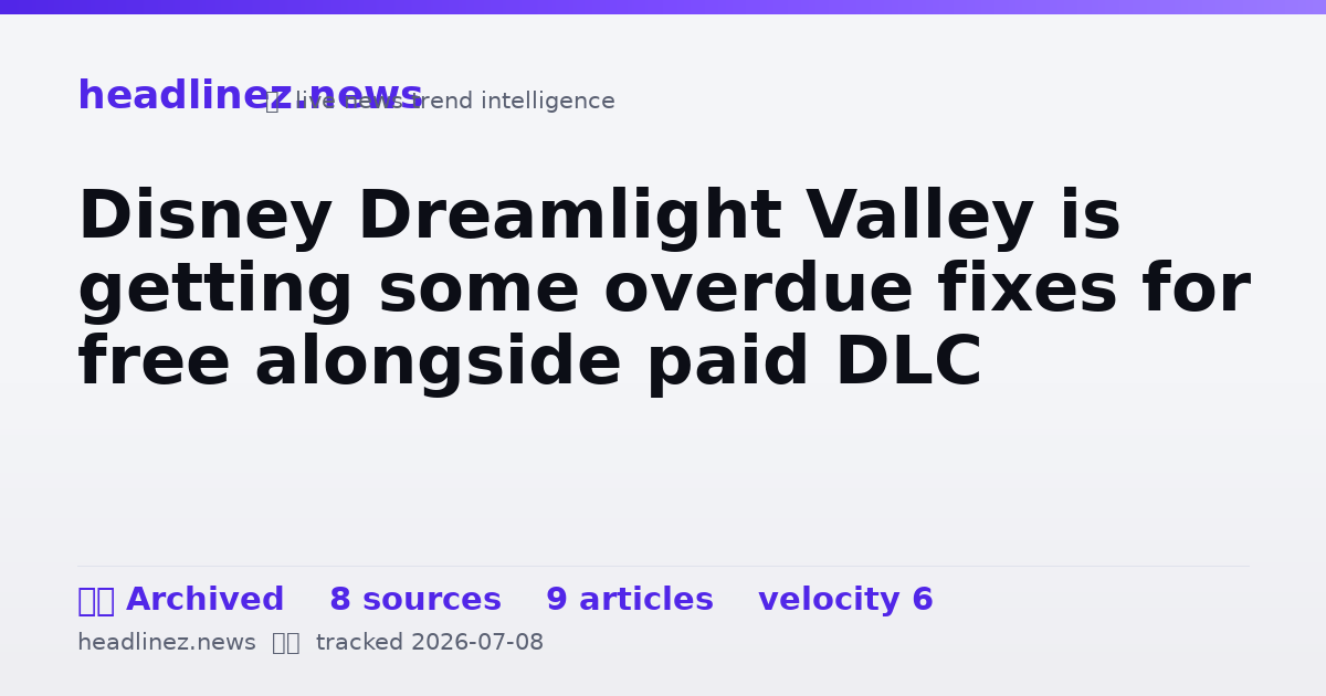 Visual summary for Disney Dreamlight Valley is getting some overdue fixes for free alongside paid DLC