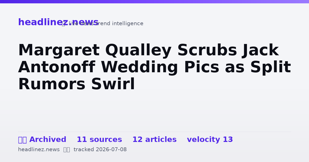 Visual summary for Margaret Qualley Scrubs Jack Antonoff Wedding Pics as Split Rumors Swirl