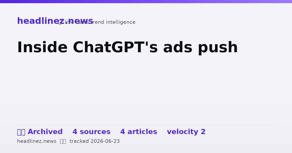 Visual summary for Inside ChatGPT's ads push