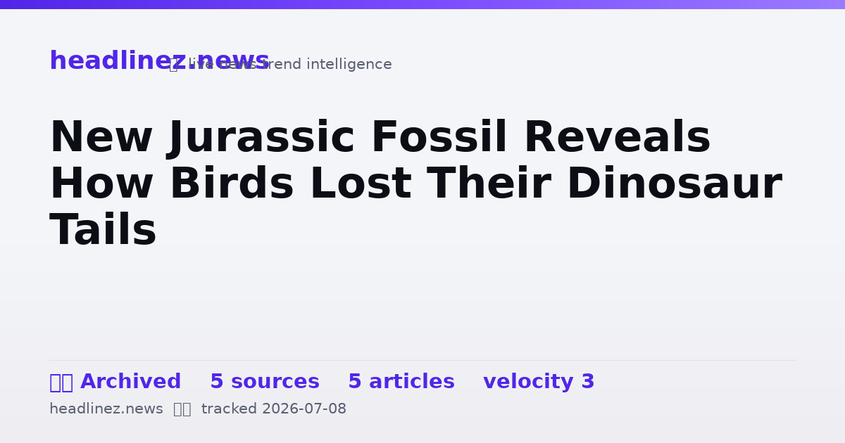 Visual summary for New Jurassic Fossil Reveals How Birds Lost Their Dinosaur Tails