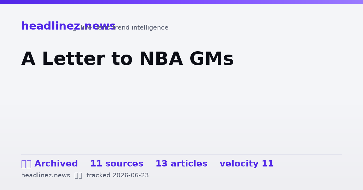 Visual summary for A Letter to NBA GMs