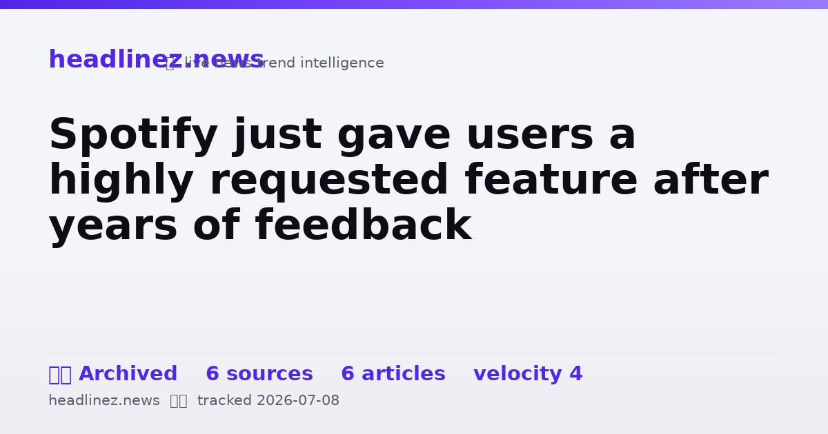 Visual summary for Spotify just gave users a highly requested feature after years of feedback