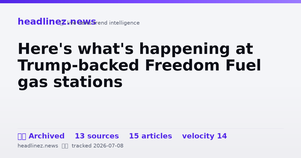 Visual summary for Here's what's happening at Trump-backed Freedom Fuel gas stations