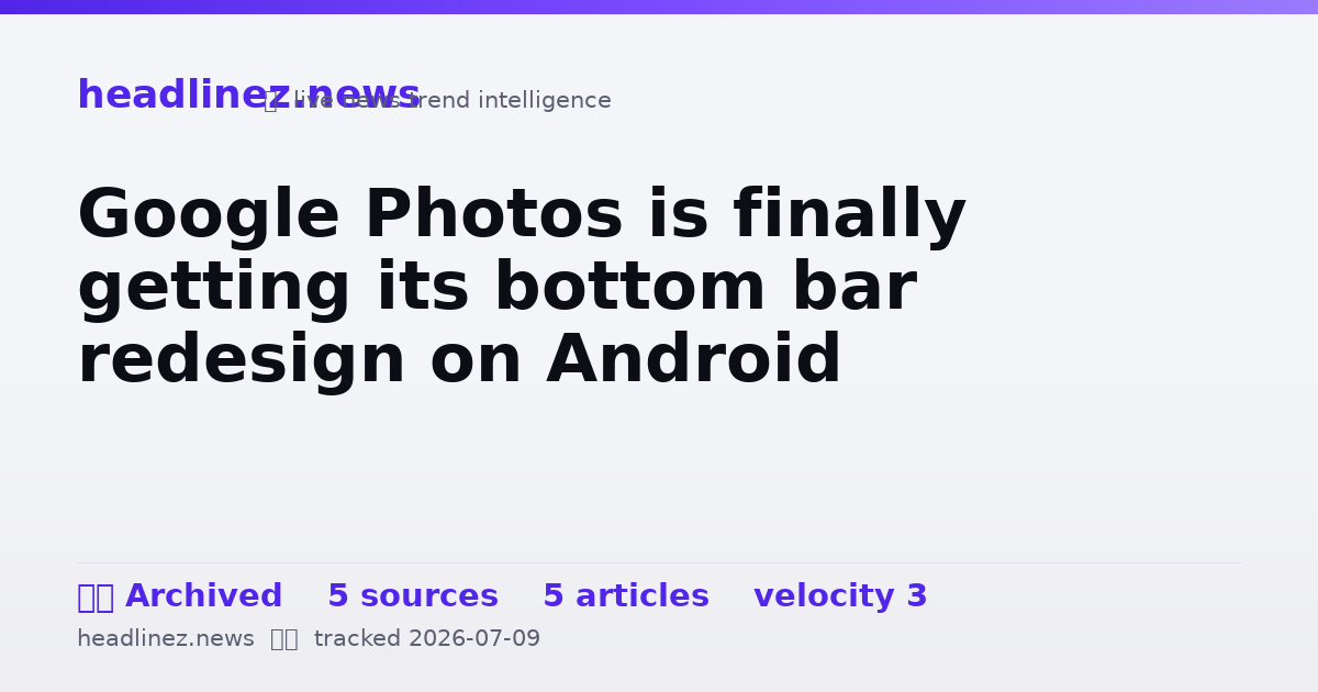 Visual summary for Google Photos is finally getting its bottom bar redesign on Android
