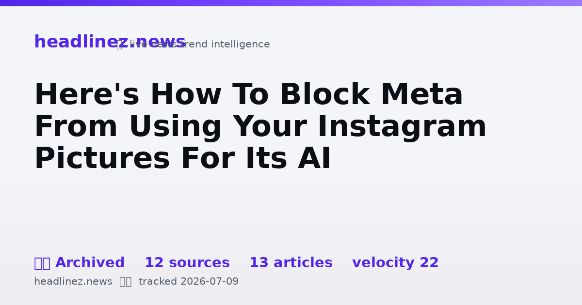 Visual summary for Here's How To Block Meta From Using Your Instagram Pictures For Its AI