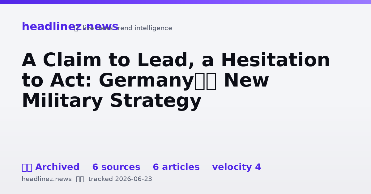 Visual summary for A Claim to Lead, a Hesitation to Act: Germany’s New Military Strategy