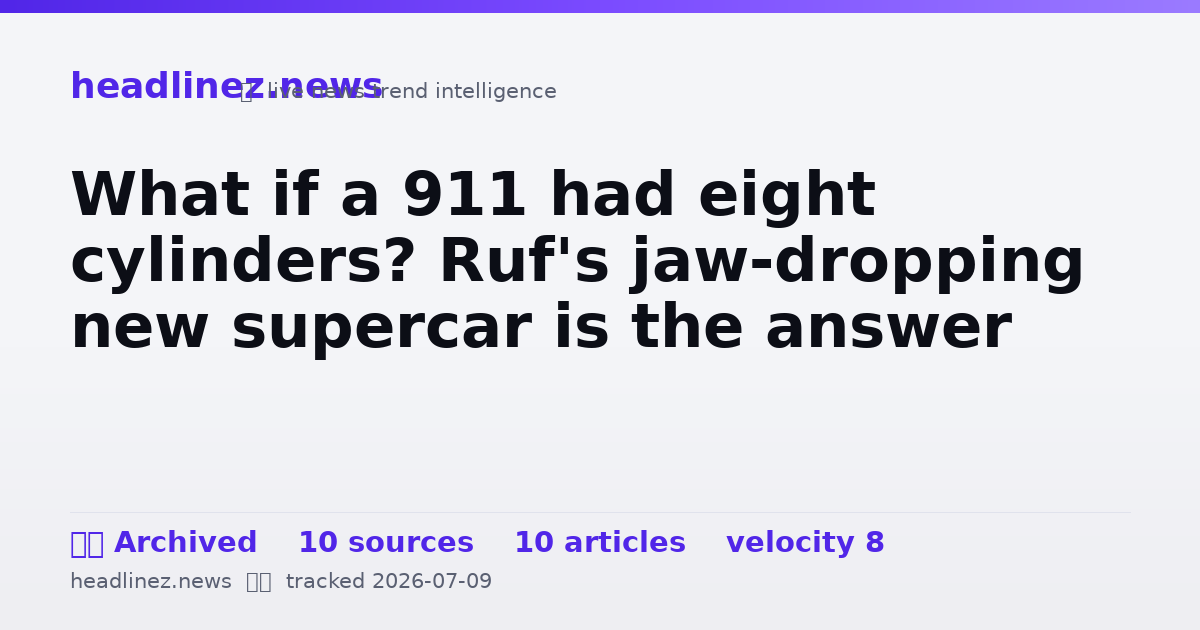 Visual summary for What if a 911 had eight cylinders? Ruf's jaw-dropping new supercar is the answer