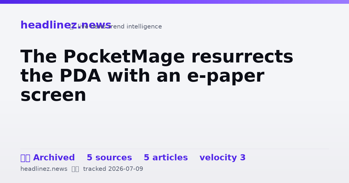 Visual summary for The PocketMage resurrects the PDA with an e-paper screen