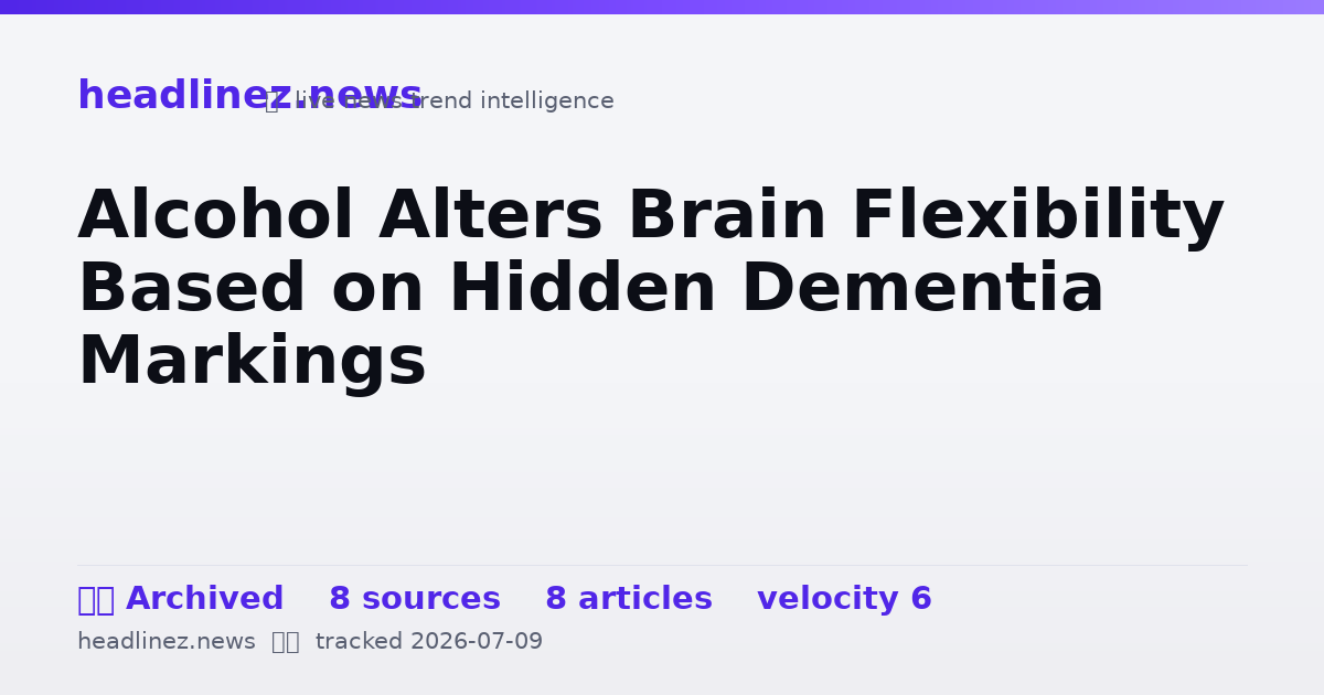 Visual summary for Alcohol Alters Brain Flexibility Based on Hidden Dementia Markings