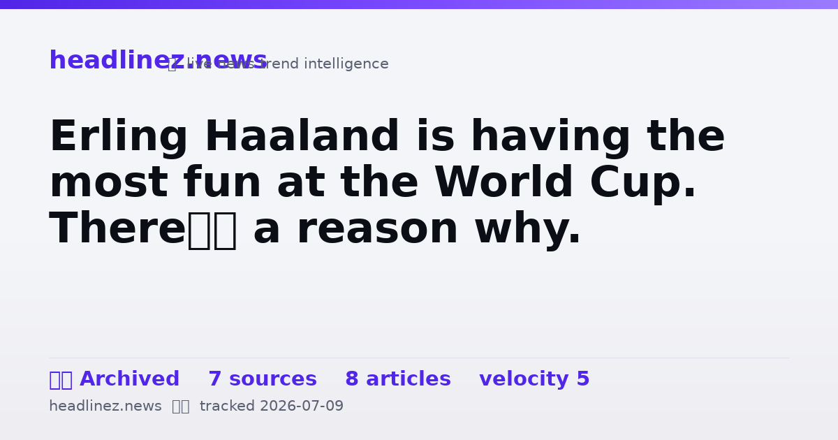 Visual summary for Erling Haaland is having the most fun at the World Cup. There’s a reason why.