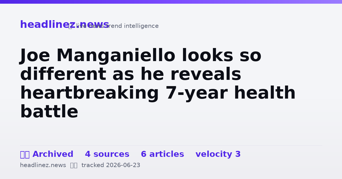 Visual summary for Joe Manganiello looks so different as he reveals heartbreaking 7-year health battle