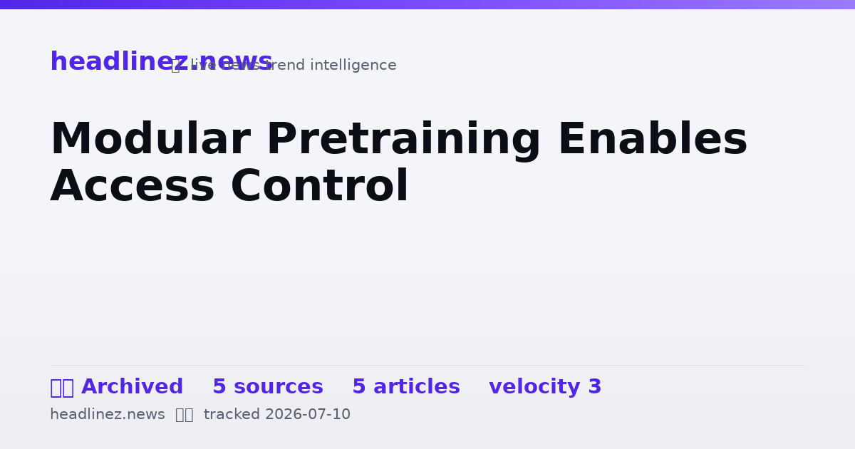 Visual summary for Modular Pretraining Enables Access Control